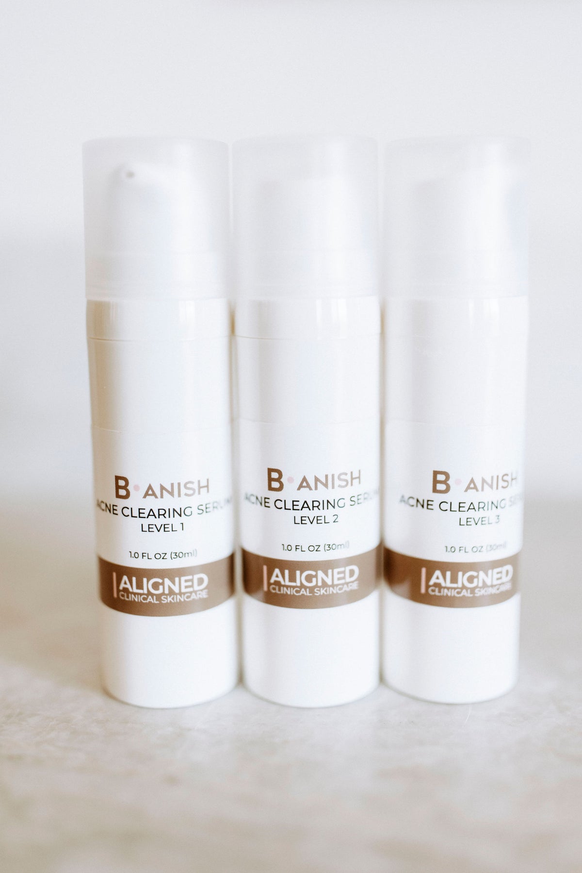 Banish Acne Clearing Serum Levels 1, 2, and 3